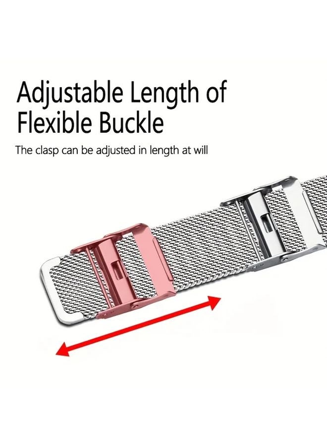 Silvery Milanese Watch Strap For Galaxy Watch 4 5 40mm Stainless Steel Band - Image 5